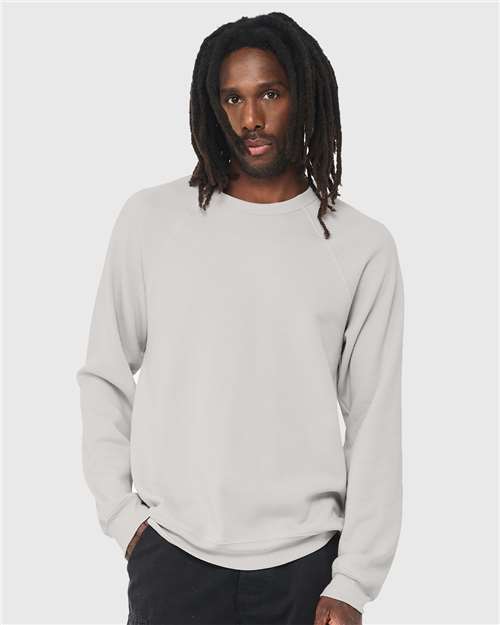 Silver Sponge Fleece Raglan Crewneck Sweatshirt - 3901