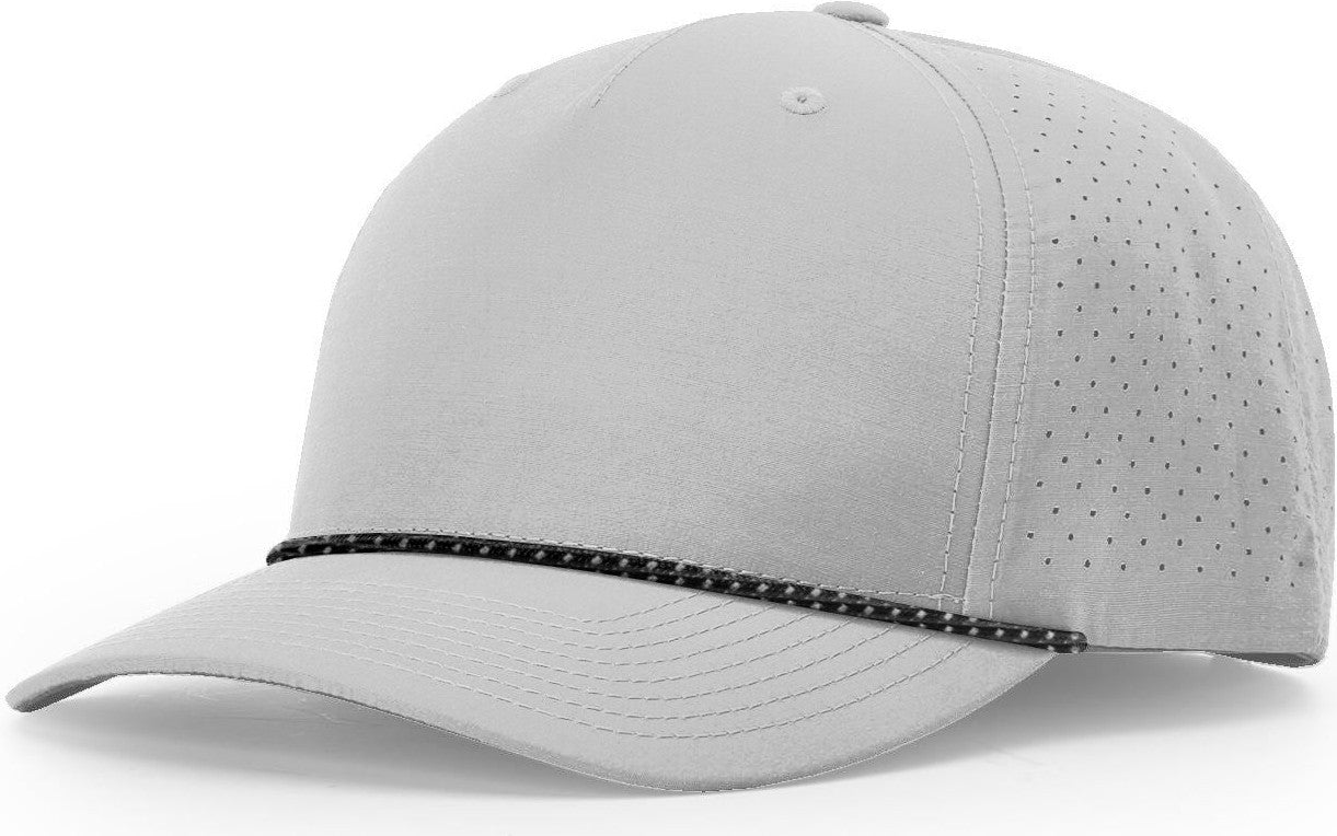 Silver/Black-Silver Laser Perf Performance Rope Cap