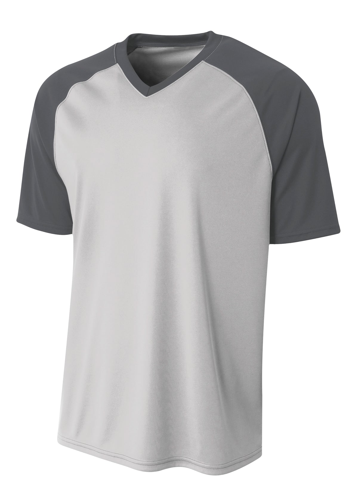SILVER/GRAPHITE A4 Strike Raglan Tee