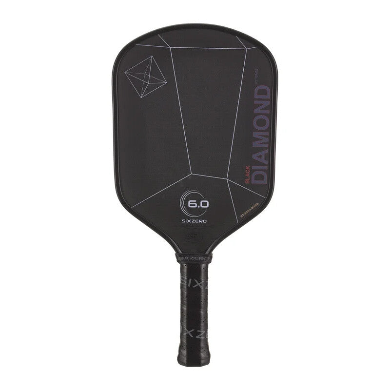 Six Zero Black Diamond Power 14mm Pickleball Paddle - Black - HIT a Double