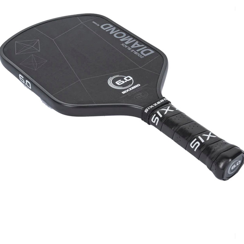 Six Zero Double Black Diamond Control 14mm Pickleball Paddle (black/pink)