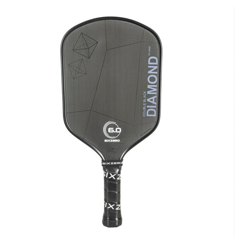 Six Zero Double Black Diamond Control 14mm Pickleball Paddle - Black - HIT a Double