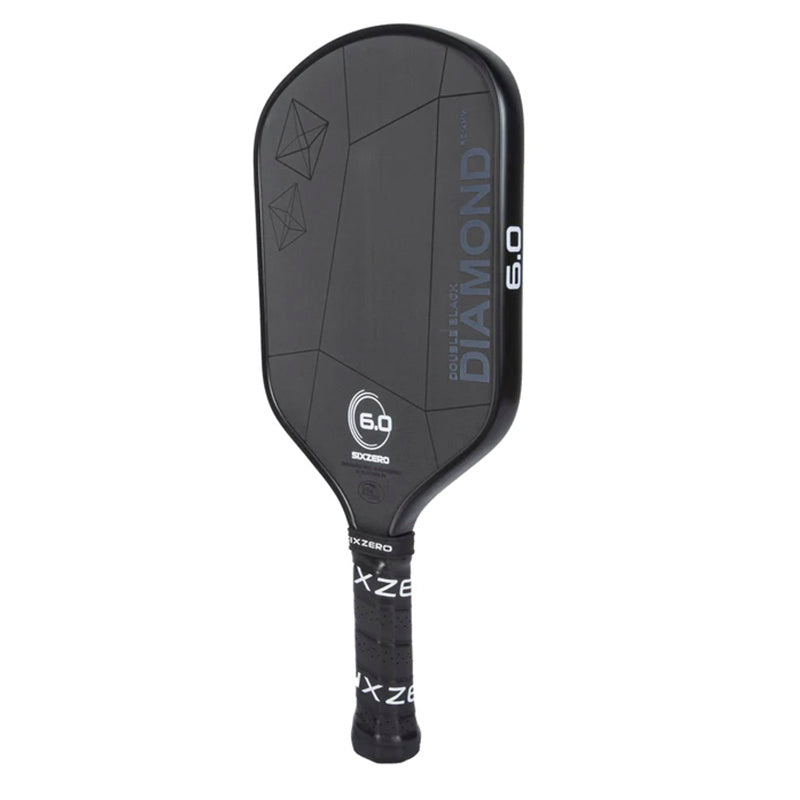 Six Zero Double Black Diamond Control 16mm Pickleball Paddle (black/pink)