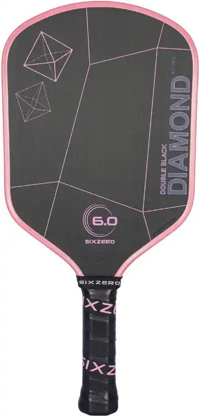 Six Zero Double Black Diamond Control 16mm Pickleball Paddle - Pink