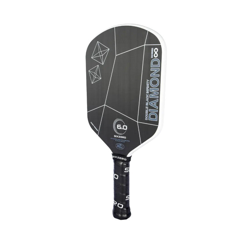 Six Zero Infinity Edgeless Double Black Diamond Control Pickleball Paddle - Wht / Os