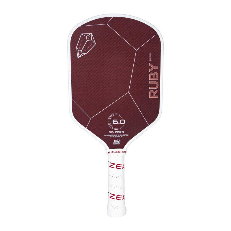 Six Zero Ruby 14mm Pickleball Paddle - Maroon - HIT a Double