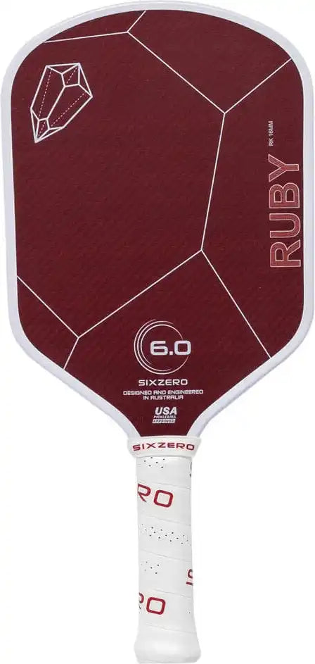 Six Zero Ruby 16mm Pickleball Paddle - Maroon