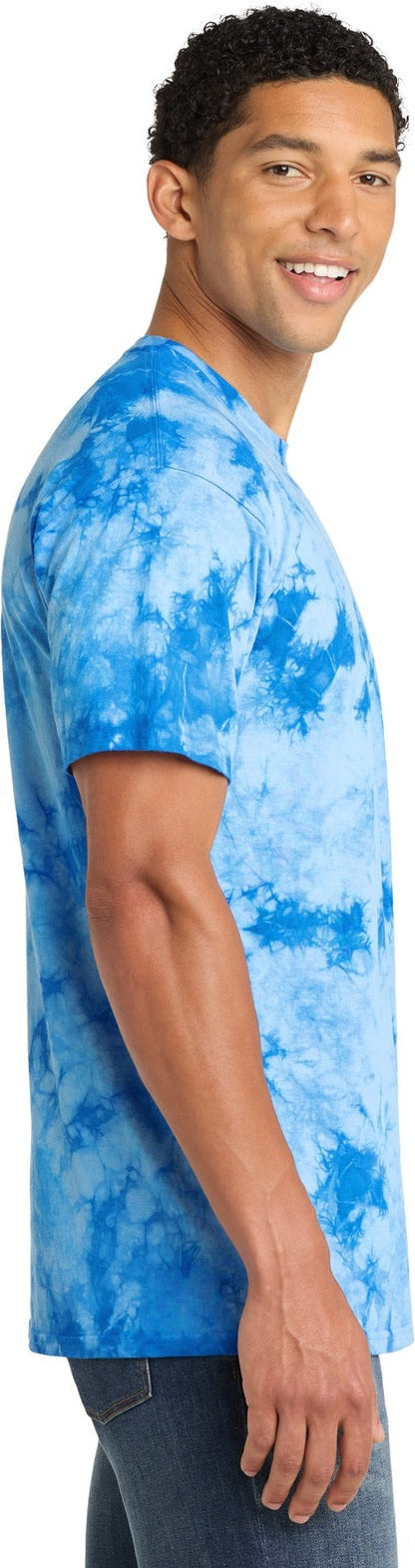 Sky Blue Port & Co Crystal Tie-Dye Tee PC145
