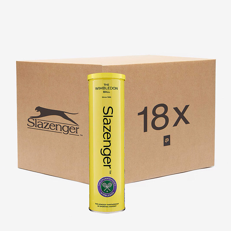 Slazenger Wimbledon Tennis Balls Case 18x - Yellow - HIT a Double