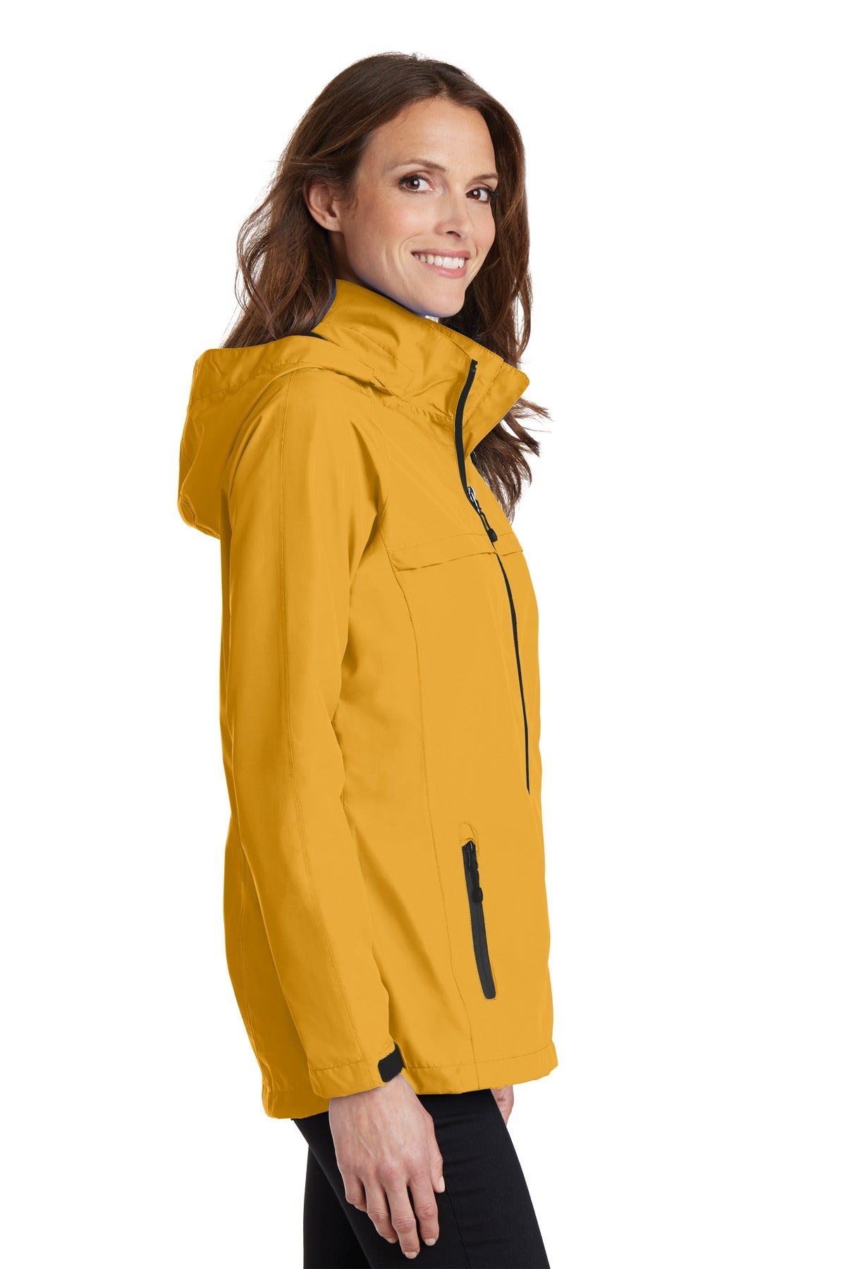 Slicker Yellow Port Authority Women's Torrent Waterproof Jacket. L333