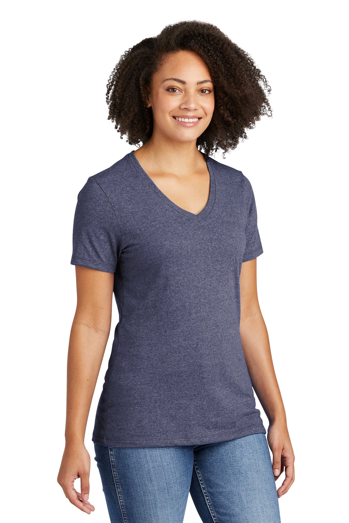 SlvgdNvyHt Allmade Women's Recycled Blend V-Neck Tee AL2303