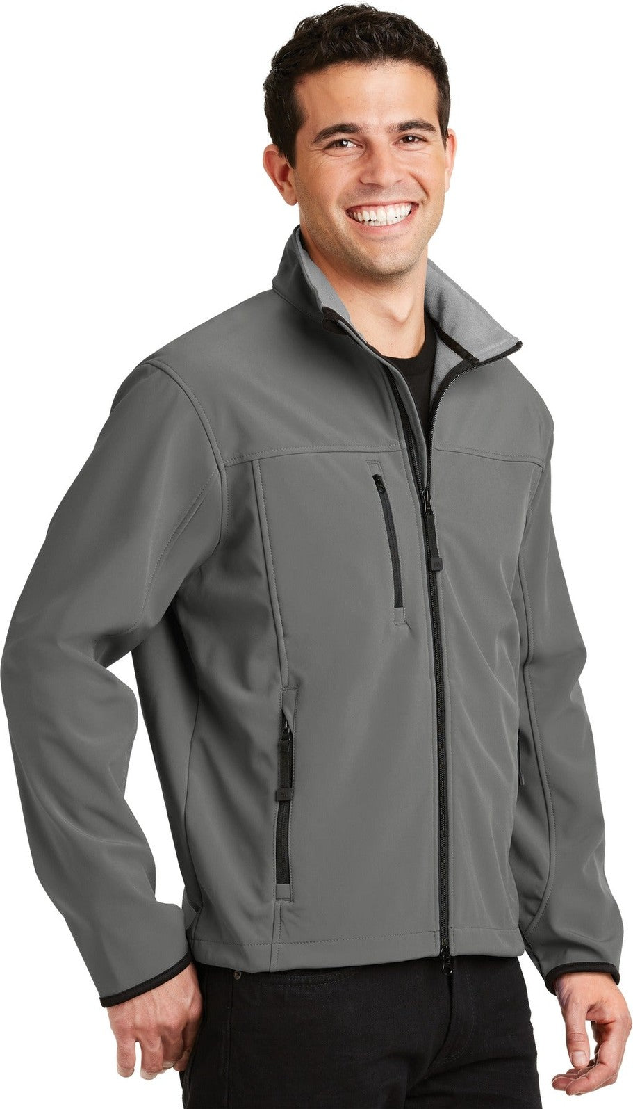Smk Gry/Chrome Port Authority Glacier Soft Shell Jacket. J790