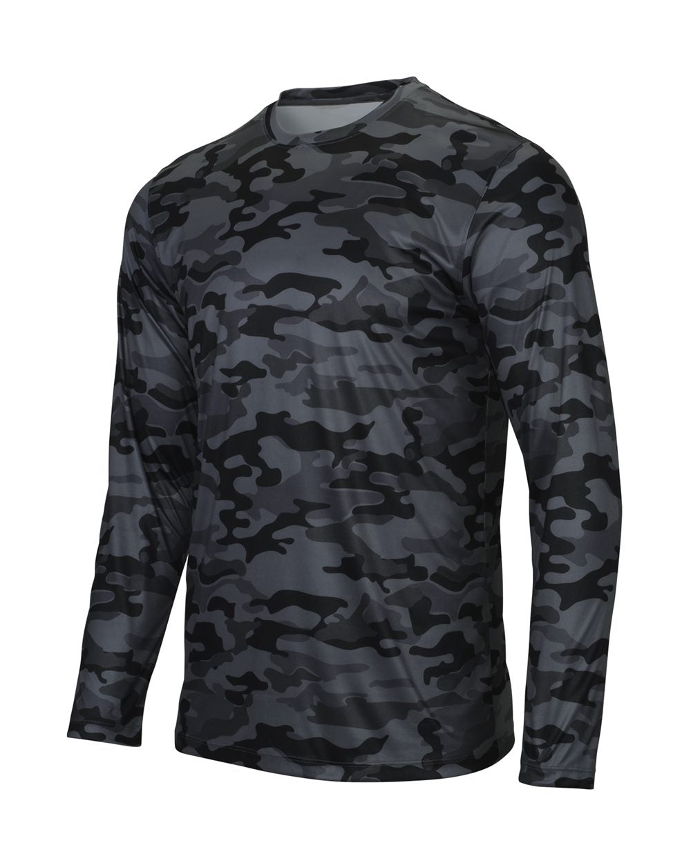 Smoke Camo Woodland Performance Long Sleeve T-Shirt - 238