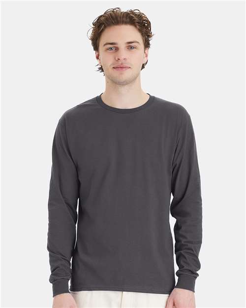 Smoke Grey Essential-T Long Sleeve T-Shirt - 5286