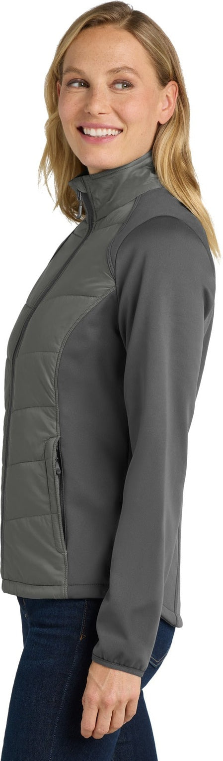 Smoke Gy/Gy St Port Authority Women's Hybrid Soft Shell Jacket. L787