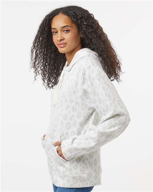 Snow Leopard Triblend Triblend Fleece Hooded Sweatshirt - 8871
