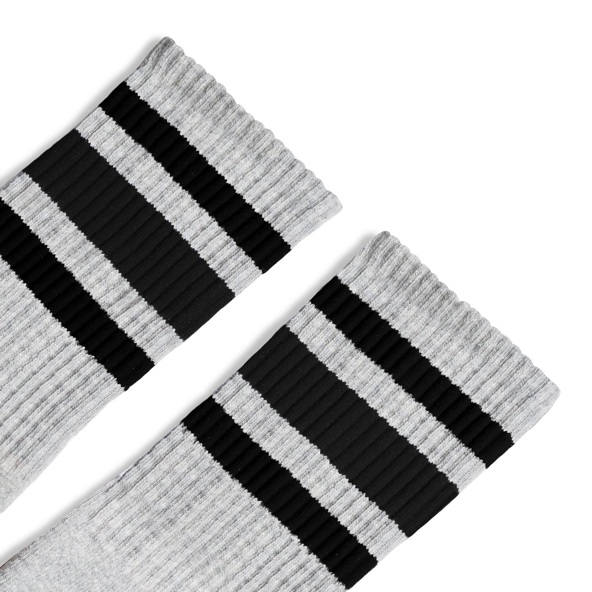 Socco Black Striped Socks - Heather Gray