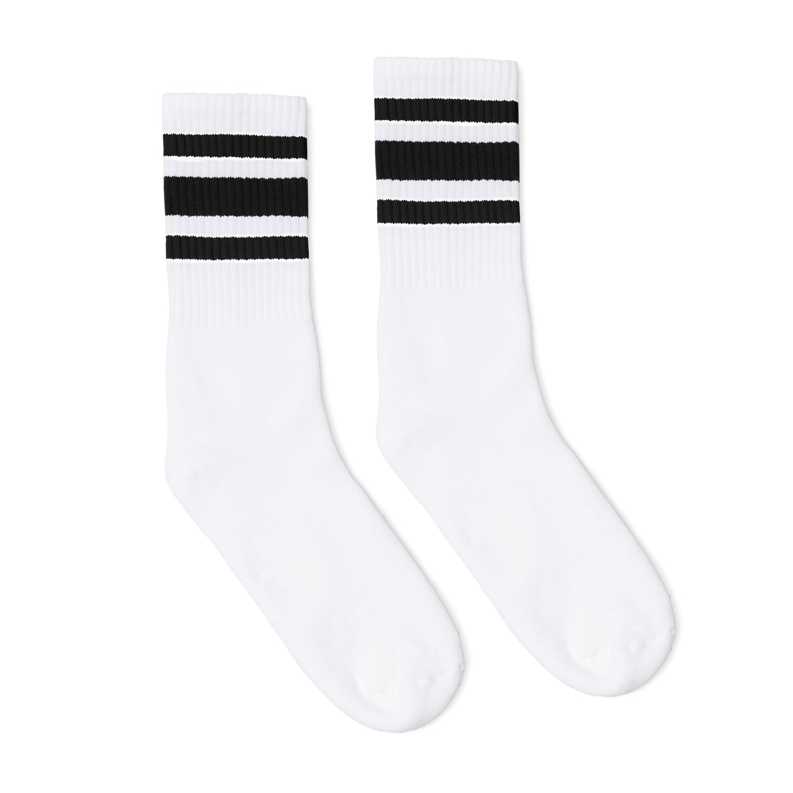 Socco Black Striped Socks - White - Crew / S/m