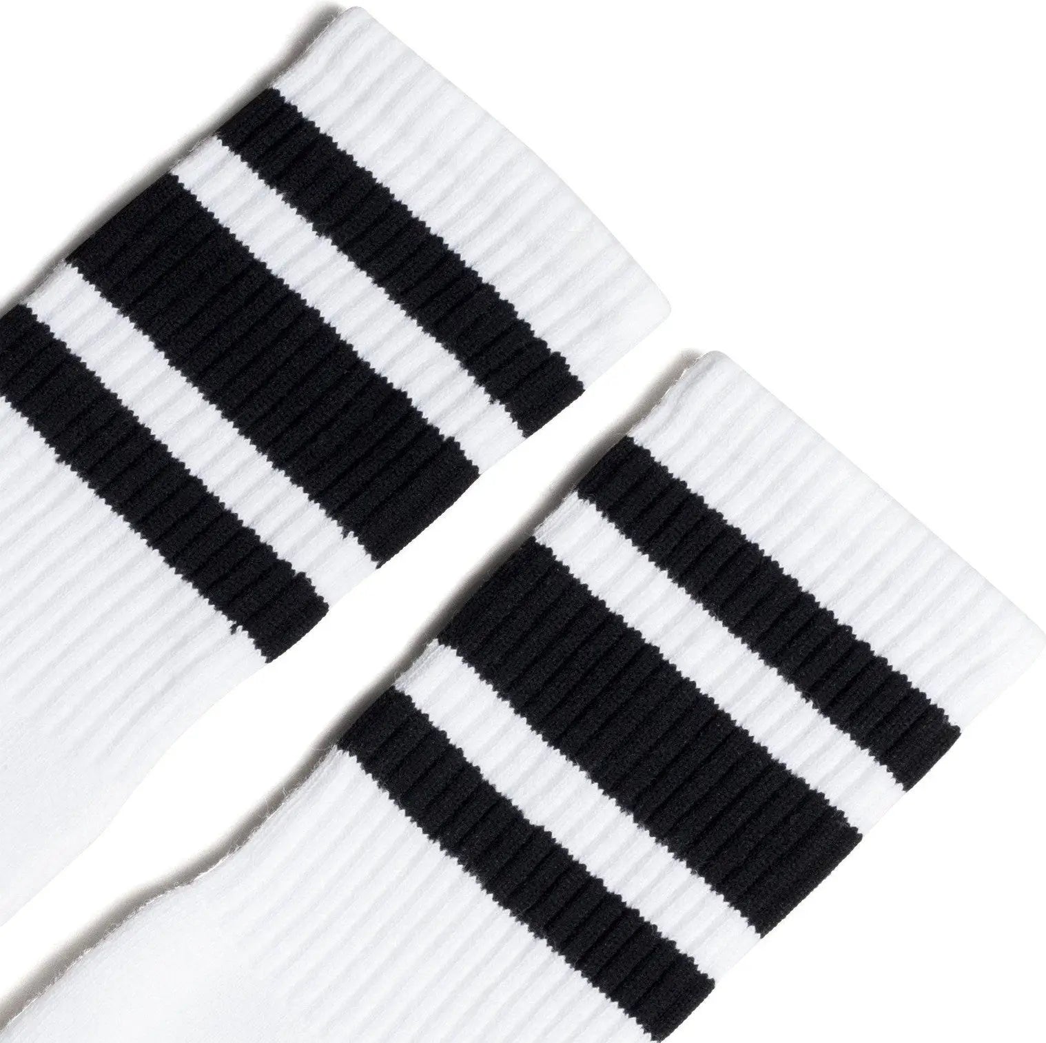 Socco Black Striped Socks - White - Crew / S/m