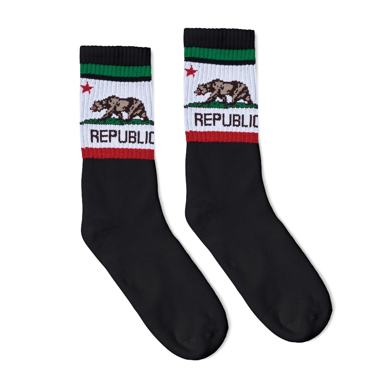 Socco Cali Bear Socks - Black - Crew / S/m