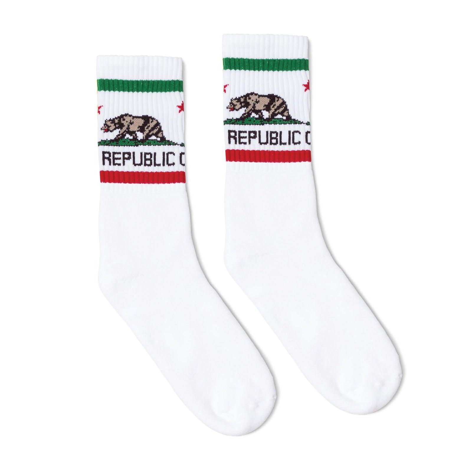 Socco Cali Bear Socks - White - Crew / S/m