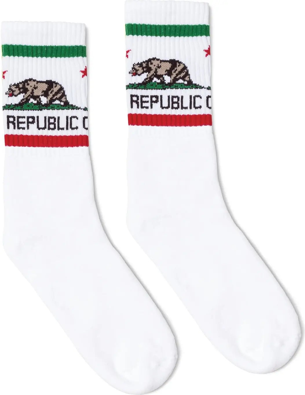 Socco Cali Bear Socks - White - Crew / S/m