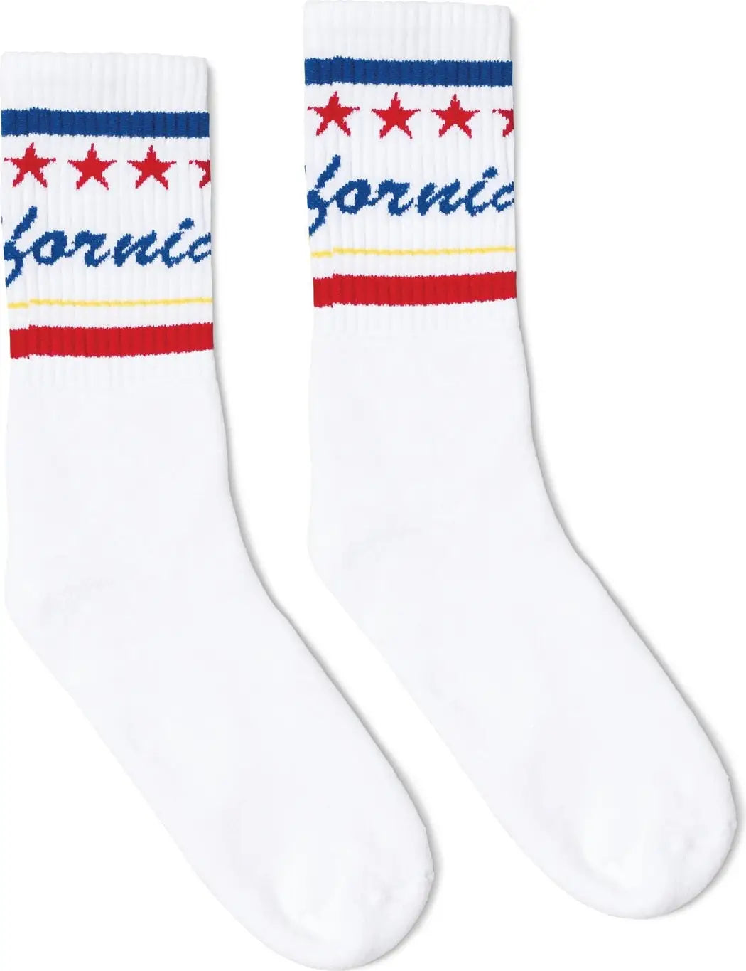 Socco Cali Words Socks - White - Crew / S/m