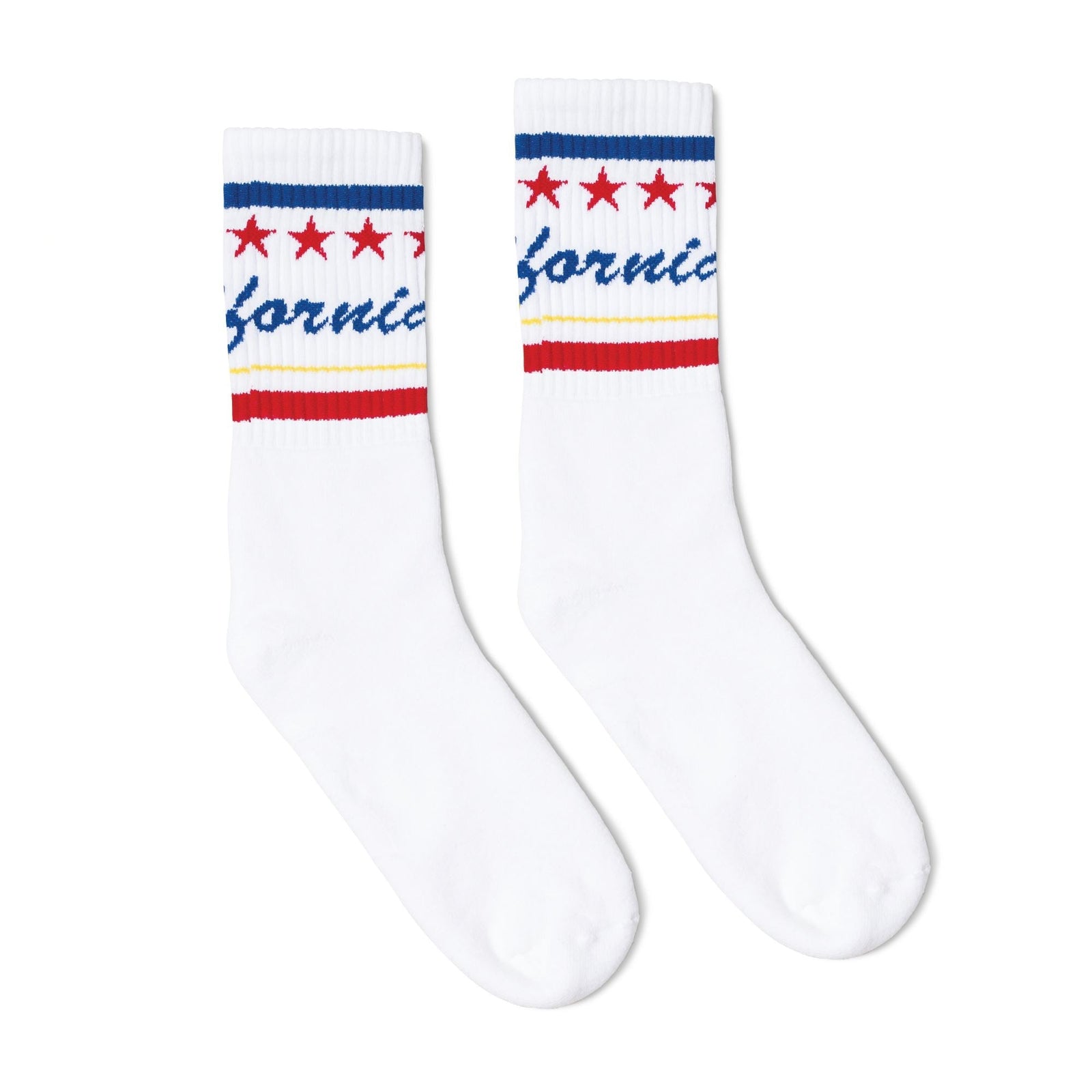 Socco Cali Words Socks - White - Crew / S/m
