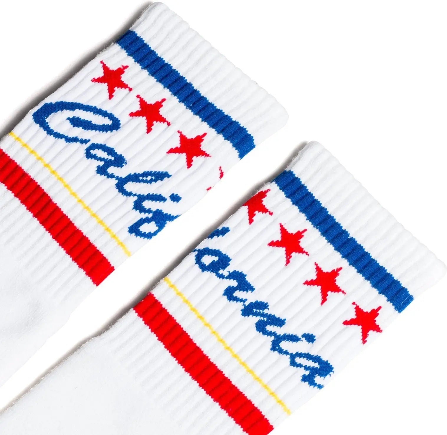 Socco Cali Words Socks - White - Crew / S/m