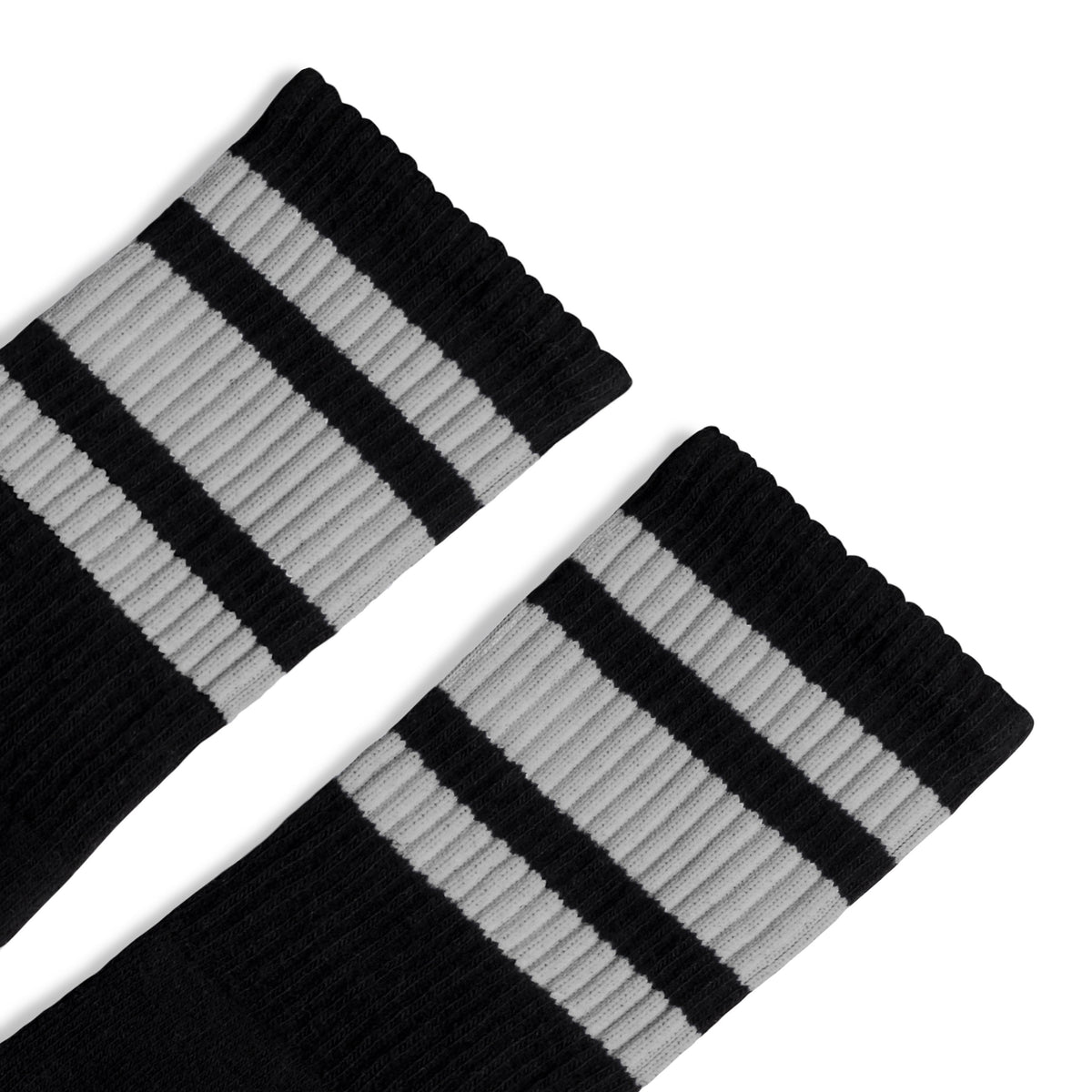 Socco Gray Striped Socks - Black