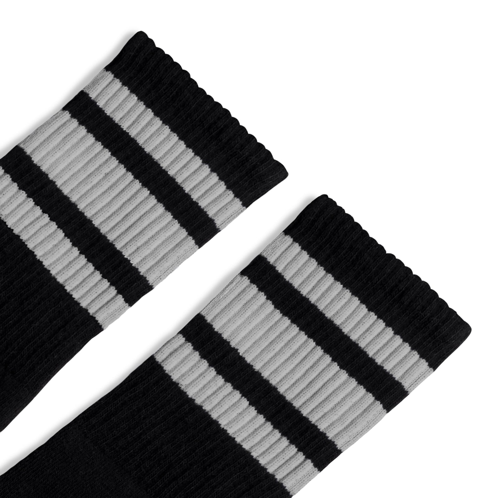 Socco Gray Striped Socks - Black - Crew / S/m