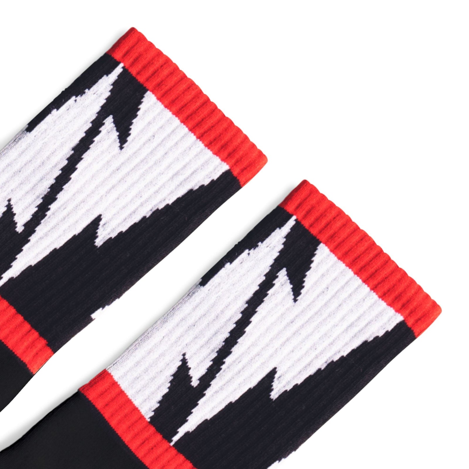 Socco Mike Vallely Lightning Bolt Socks V2 - Black - Crew / S/m