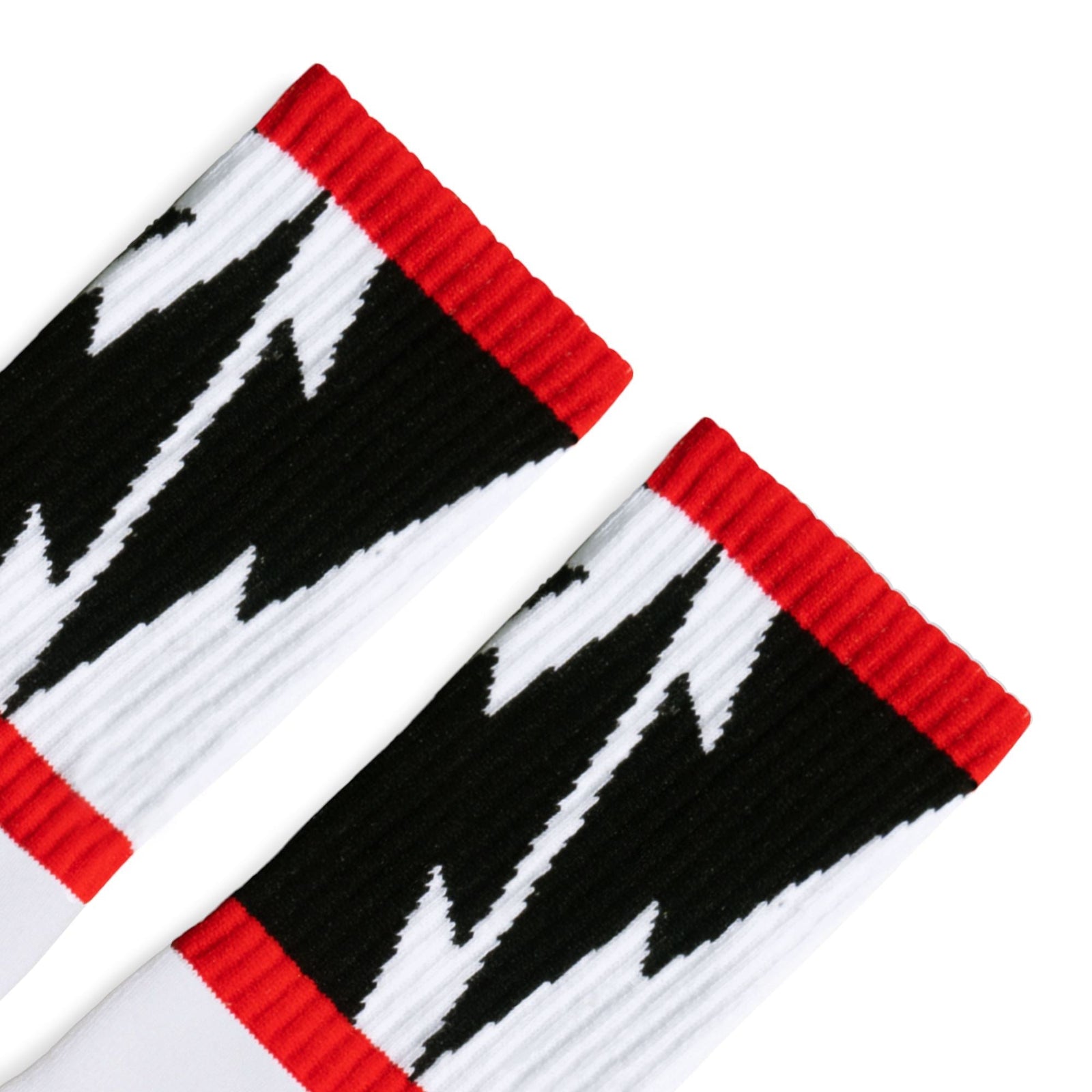 Socco Mike Vallely Lightning Bolt Socks V2 - White - Crew / S/m