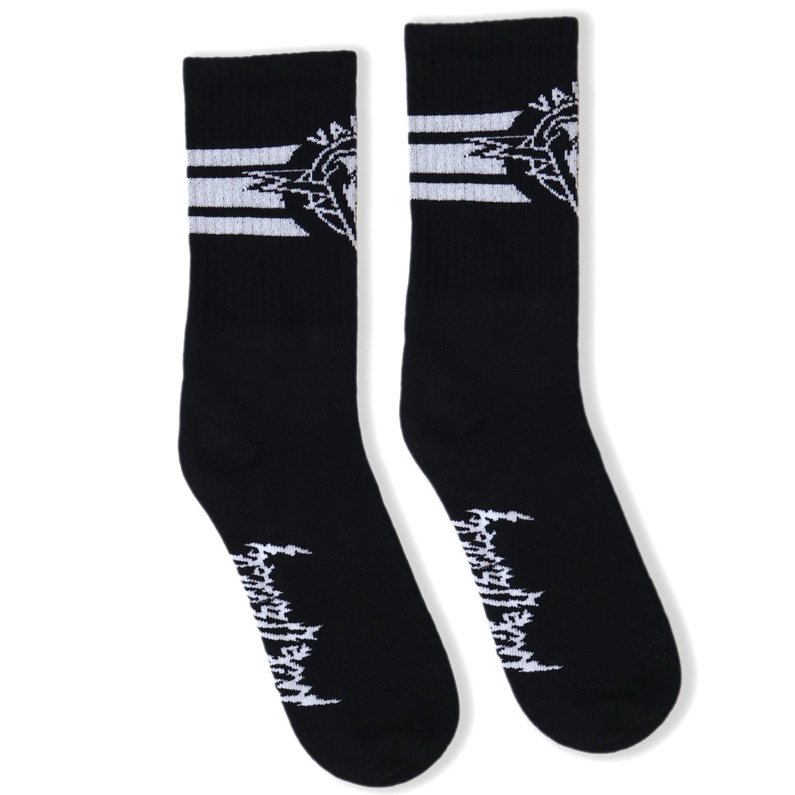 Socco Mike Vallely x Dirty Donny Collaboration Crew Socks - Black - Osfm