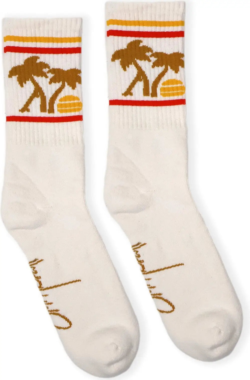 Socco Naturals Crew Socks - Sierra Prescott Skateboard Summer - Natural - S/m