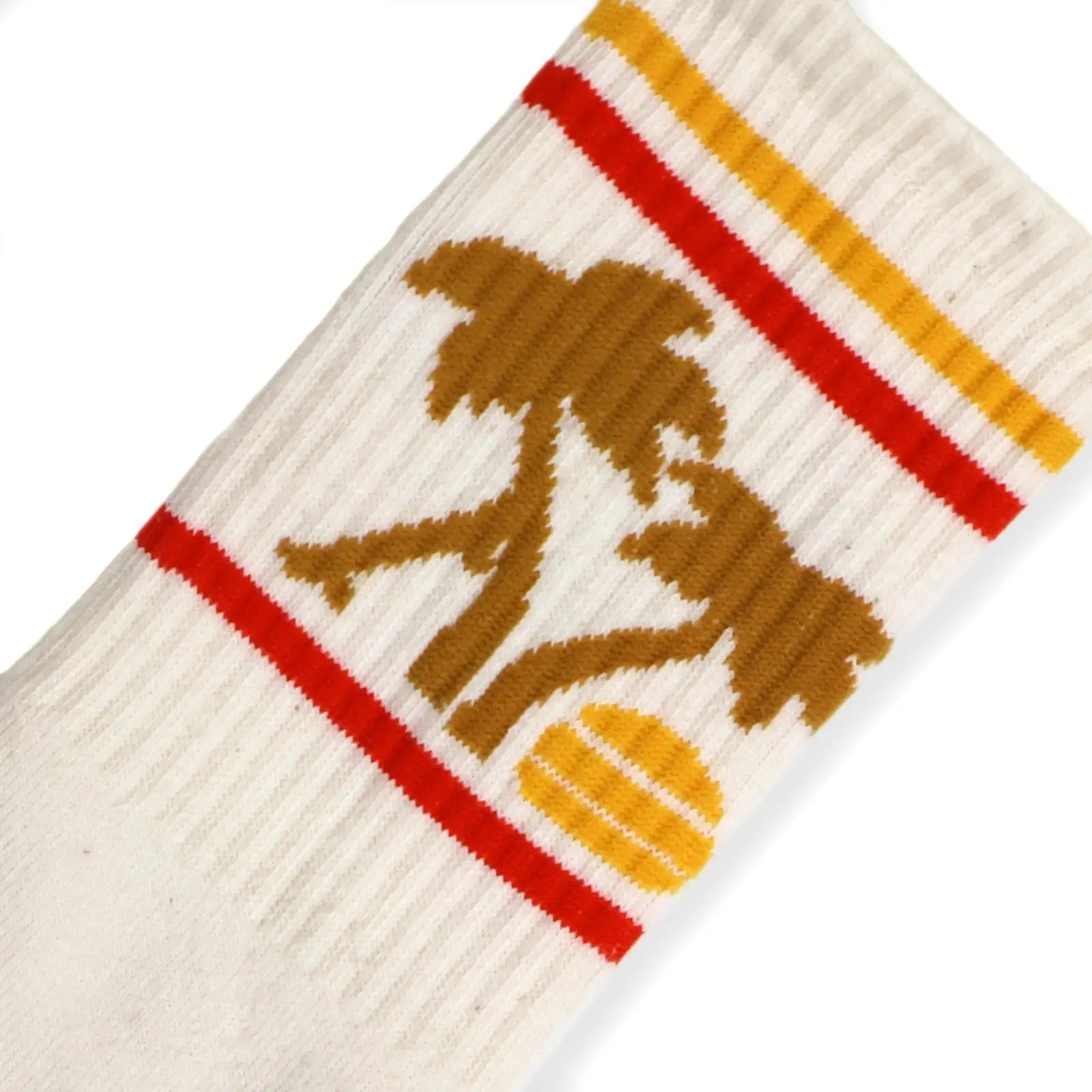 Socco Naturals Crew Socks - Sierra Prescott Skateboard Summer - Natural - S/m