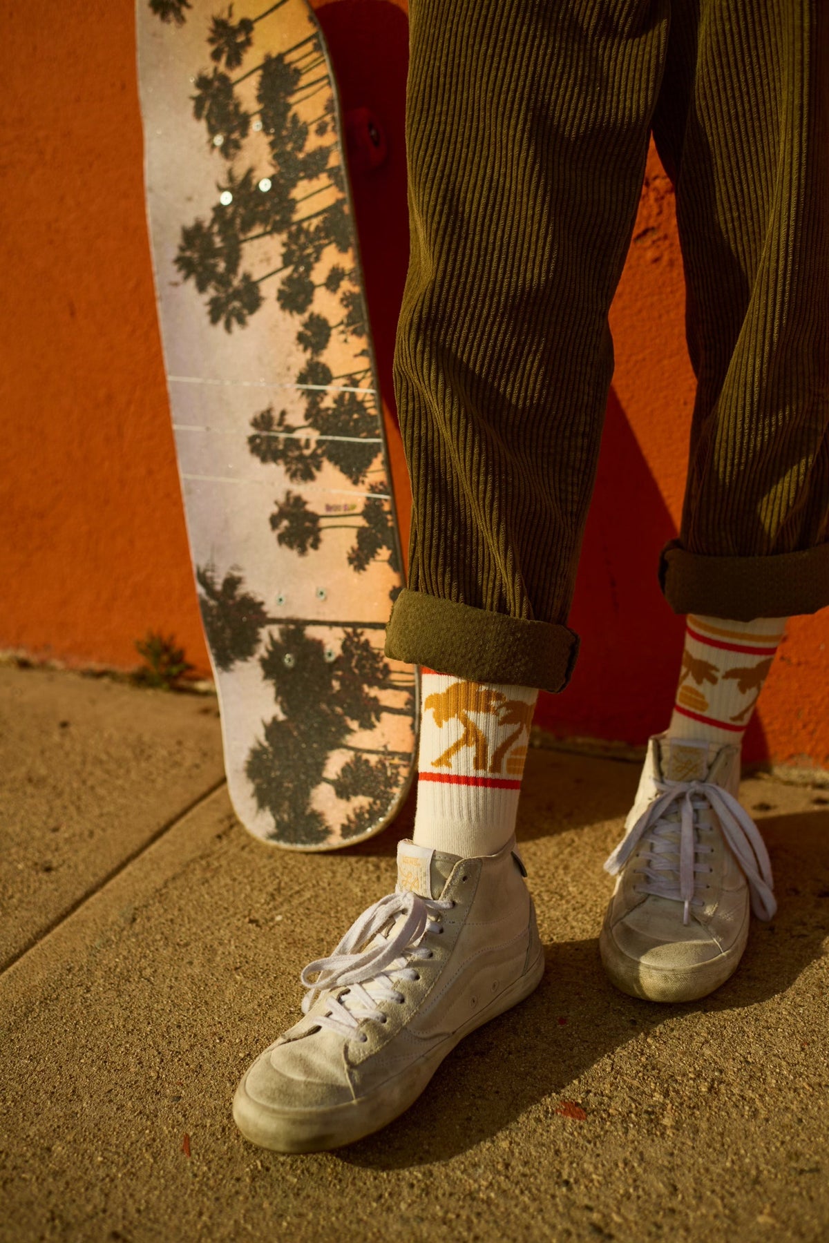 Socco Naturals Crew Socks - Sierra Prescott Skateboard Summer - Natural