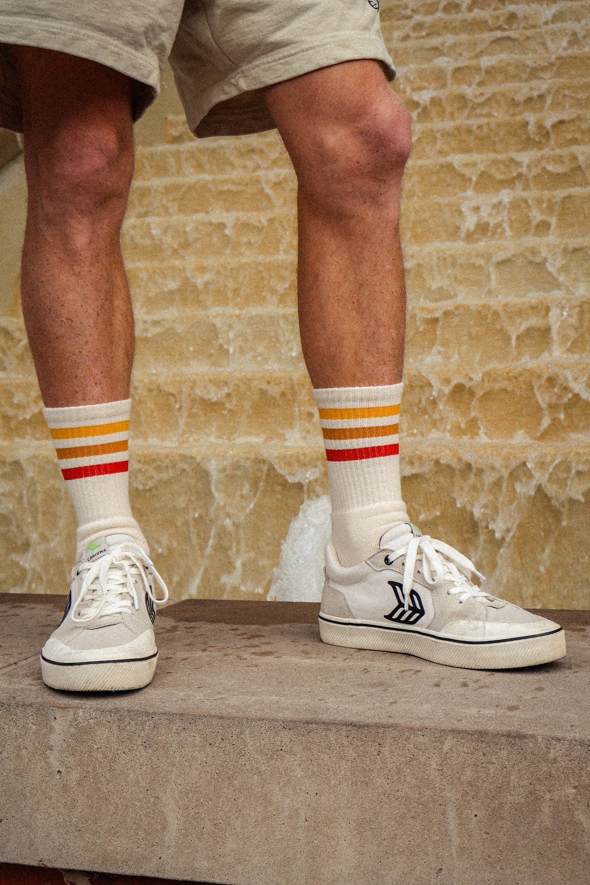 Socco Naturals Crew Socks - Sunset Stripes