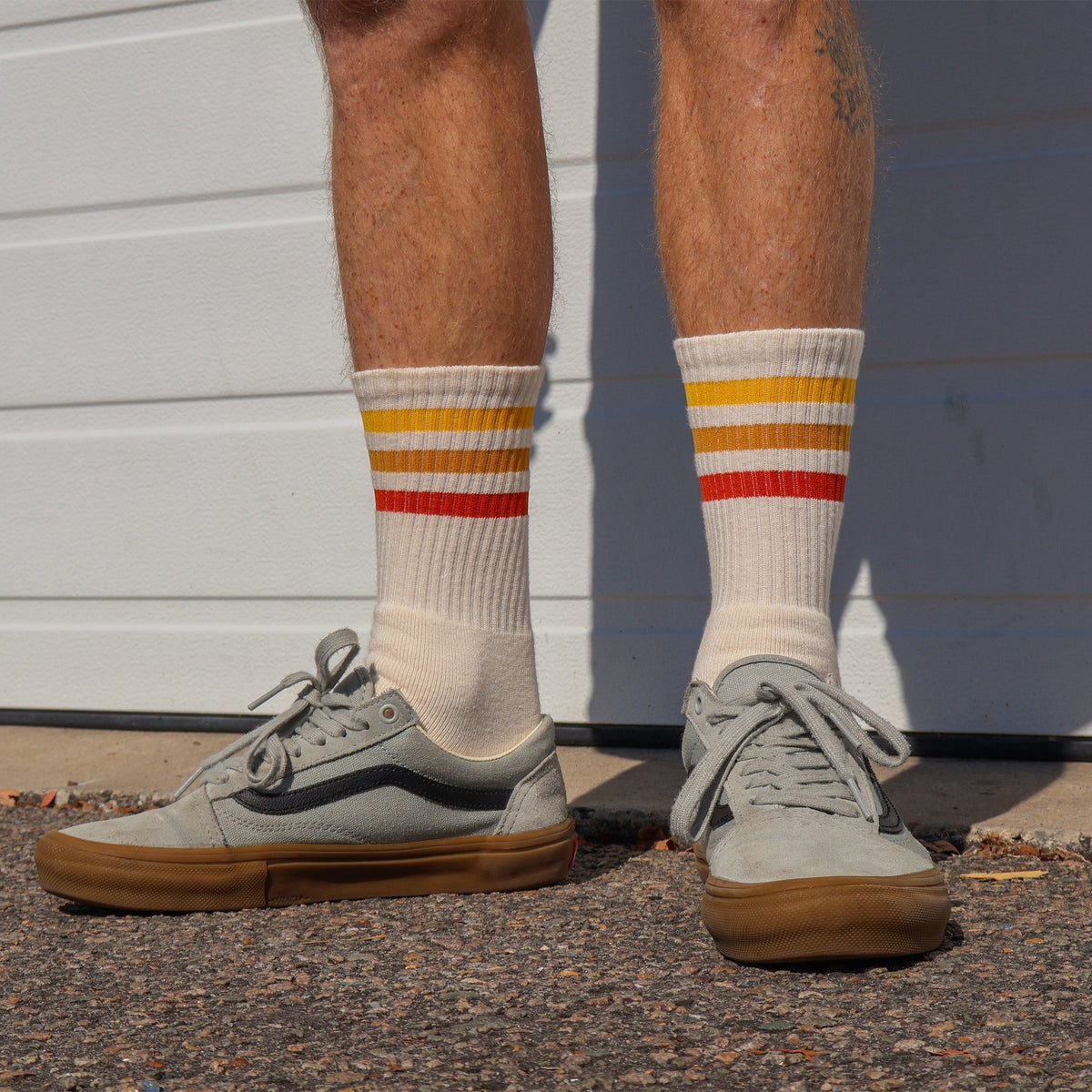Socco Naturals Crew Socks - Sunset Stripes