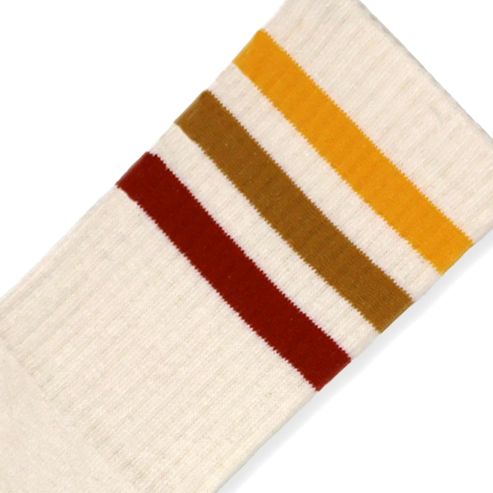 Socco Naturals Crew Socks - Sunset Stripes - Natural / S/m