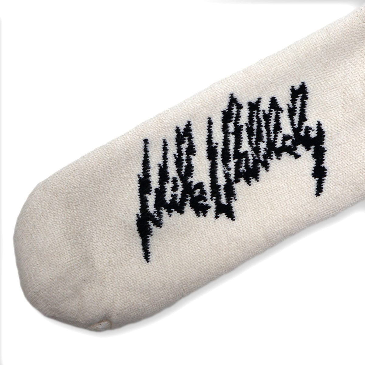 Socco Naturals - Mike Vallely Lightning Bolt Socks - Black Stripes - Natural / Crew / Osfm