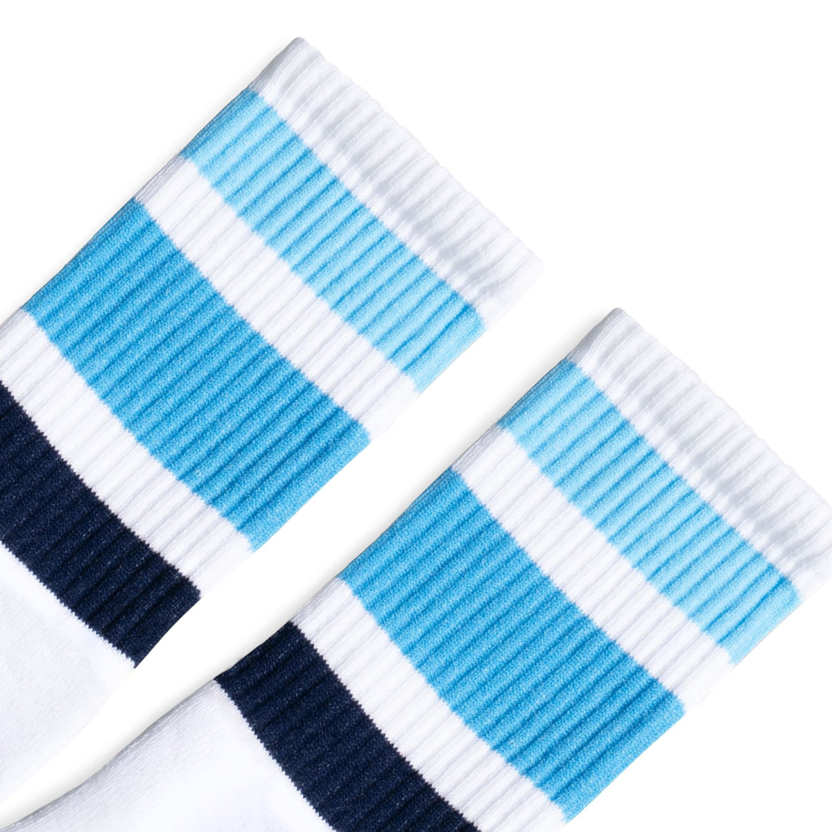 Socco Ocean Blue Shades Crew Socks - White