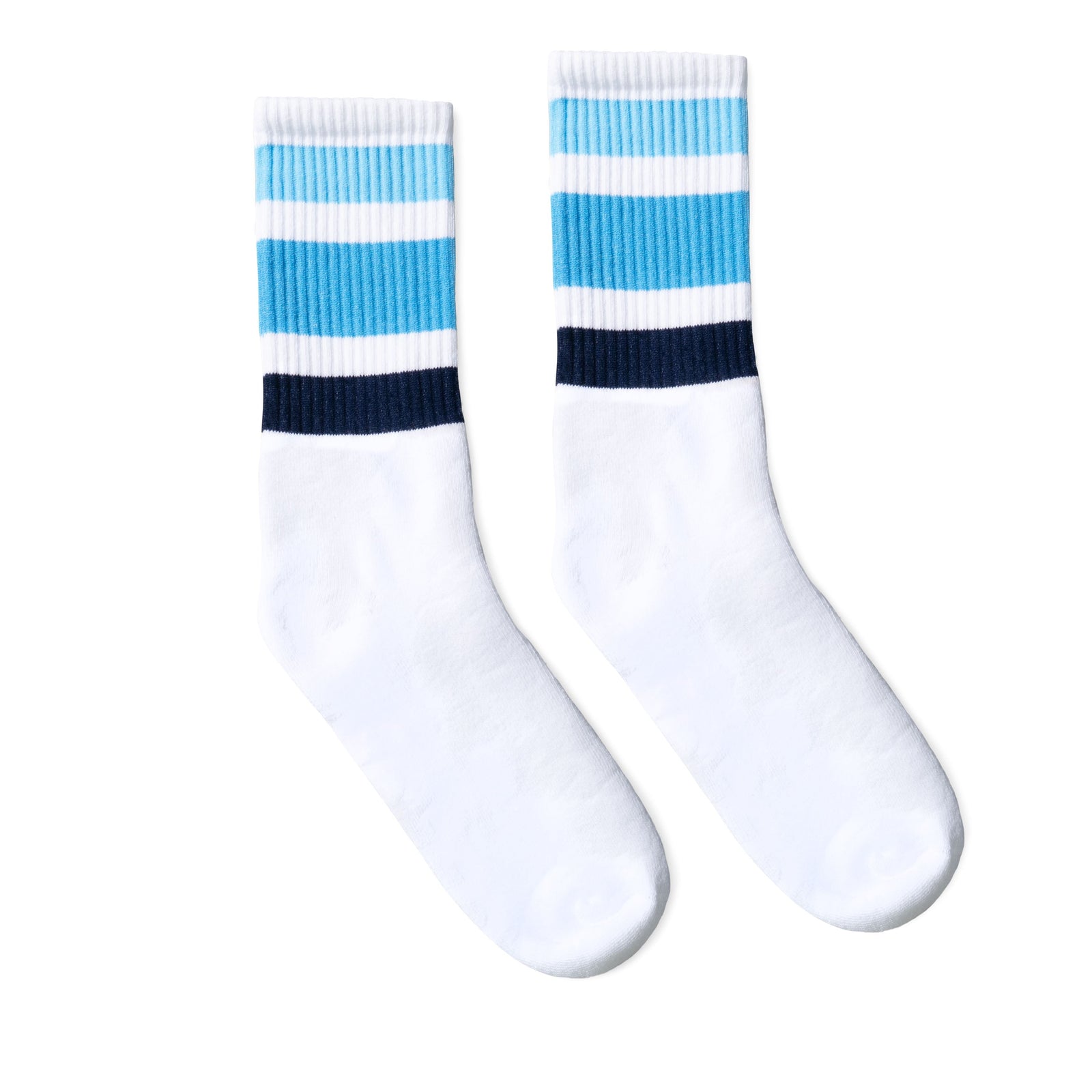 Socco Ocean Blue Shades Crew Socks - White - S/m