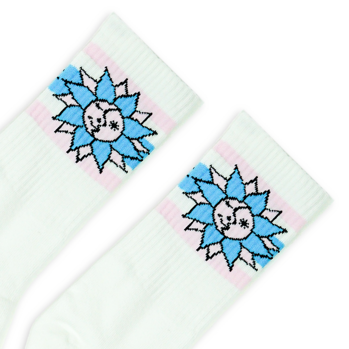 Socco Olivia Wardlow Sunshine Roller Skating Crew Socks - White / Osfm