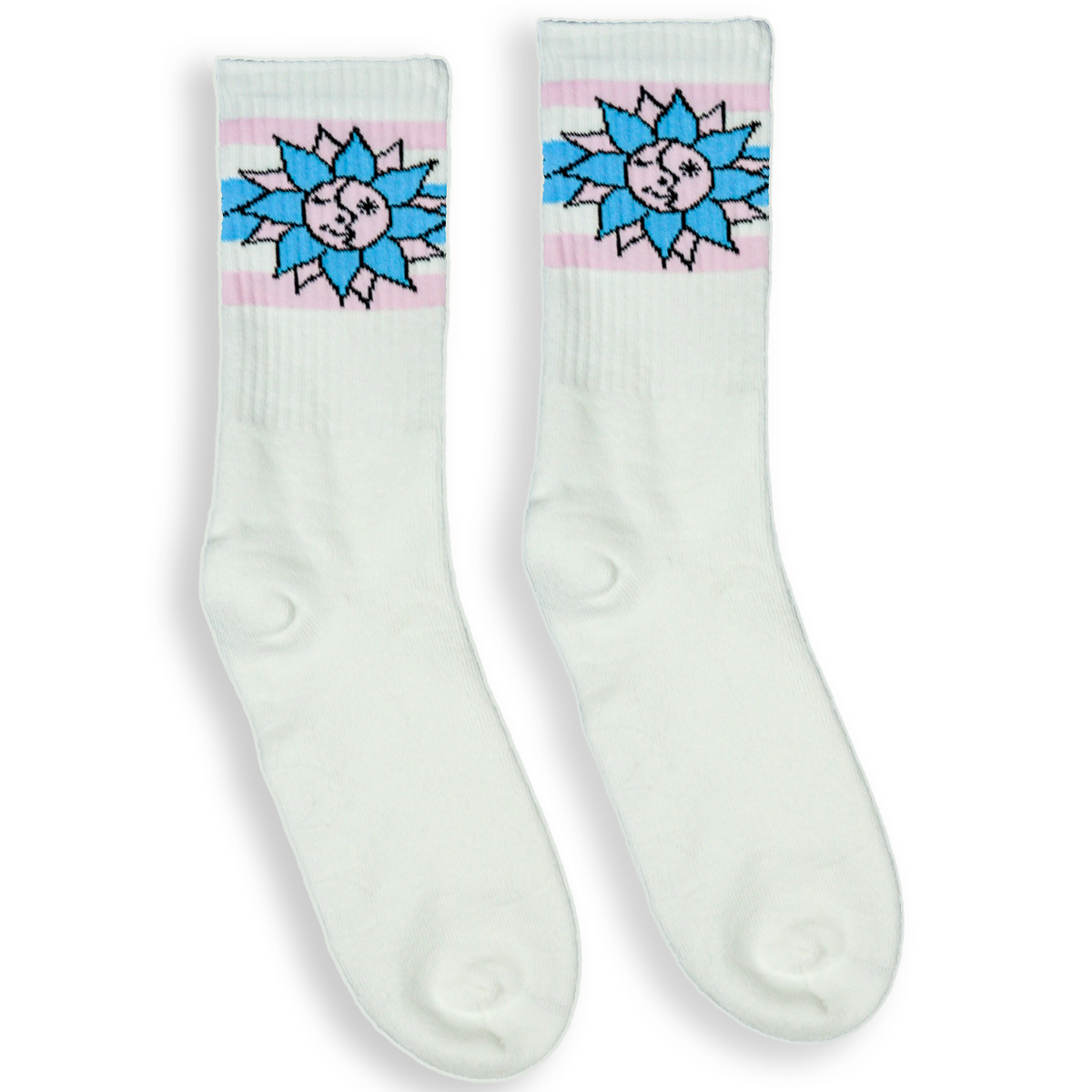Socco Olivia Wardlow Sunshine Roller Skating Crew Socks - White / Osfm