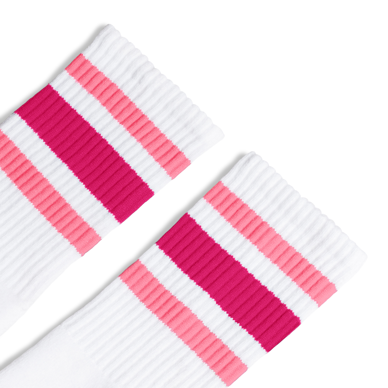 Socco Pink Shades Crew Socks - White - S/m