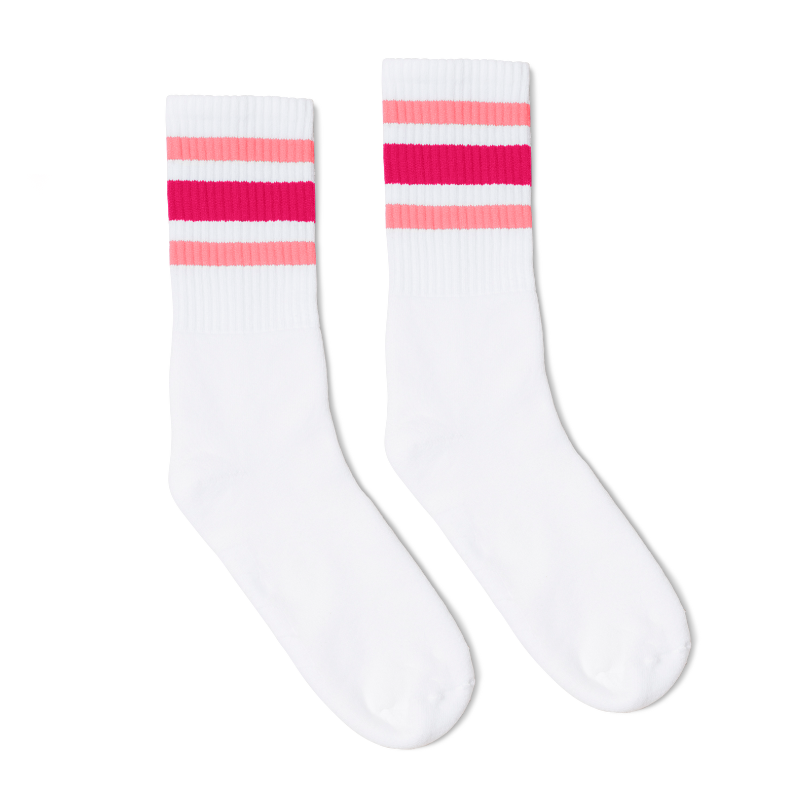 Socco Pink Shades Crew Socks - White - S/m