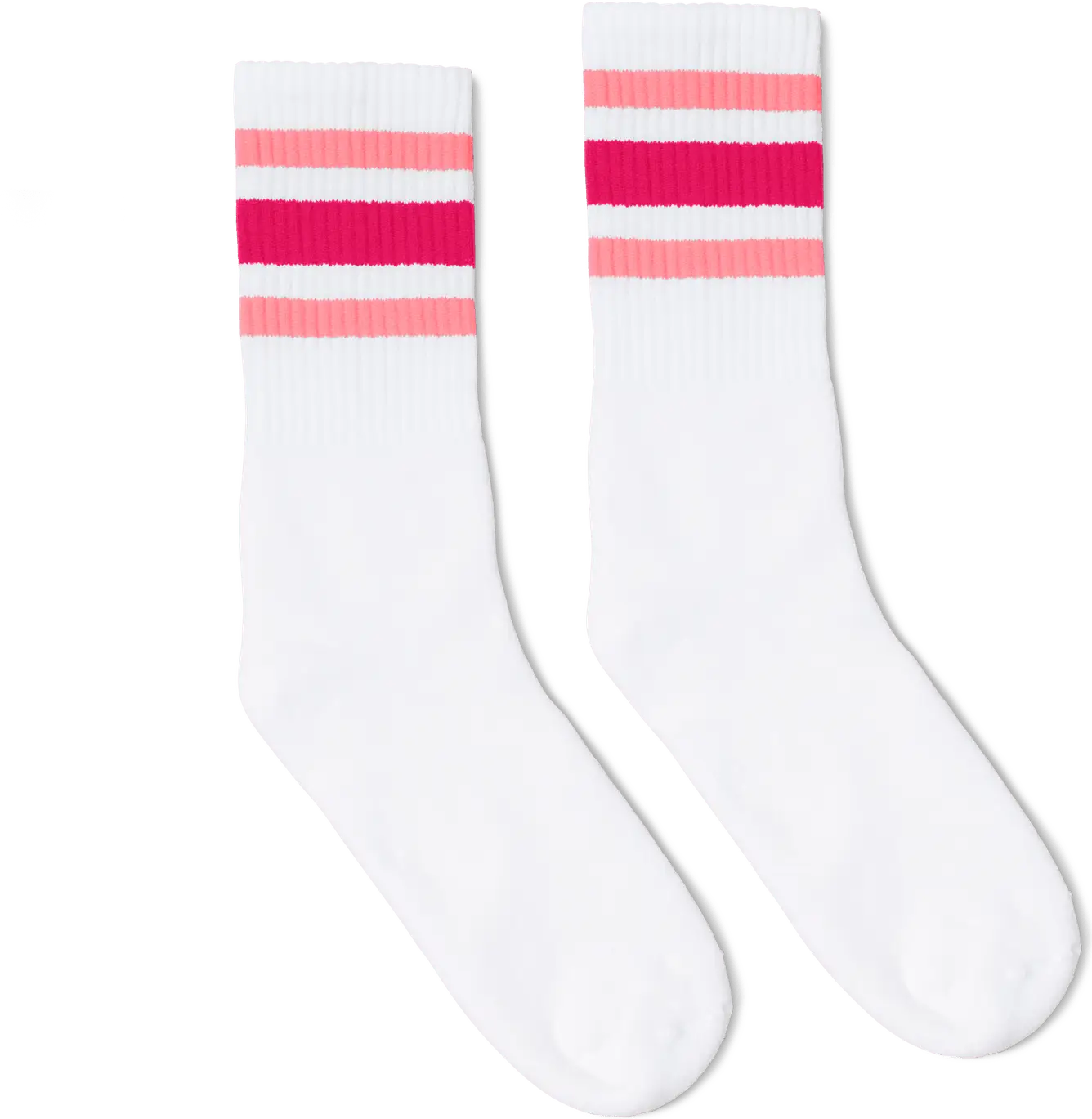 Socco Pink Shades Crew Socks - White - S/m
