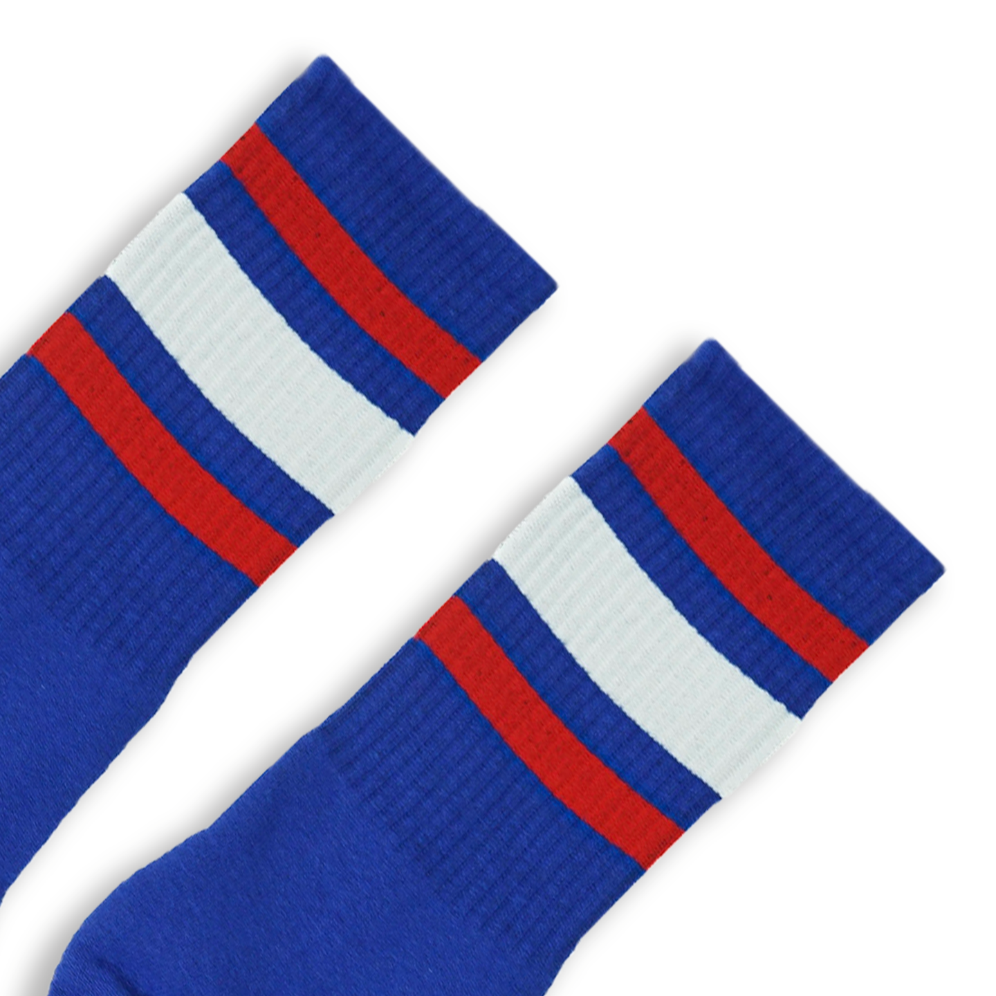 Socco Star Spangled All American Crew Socks - Royal - S/m