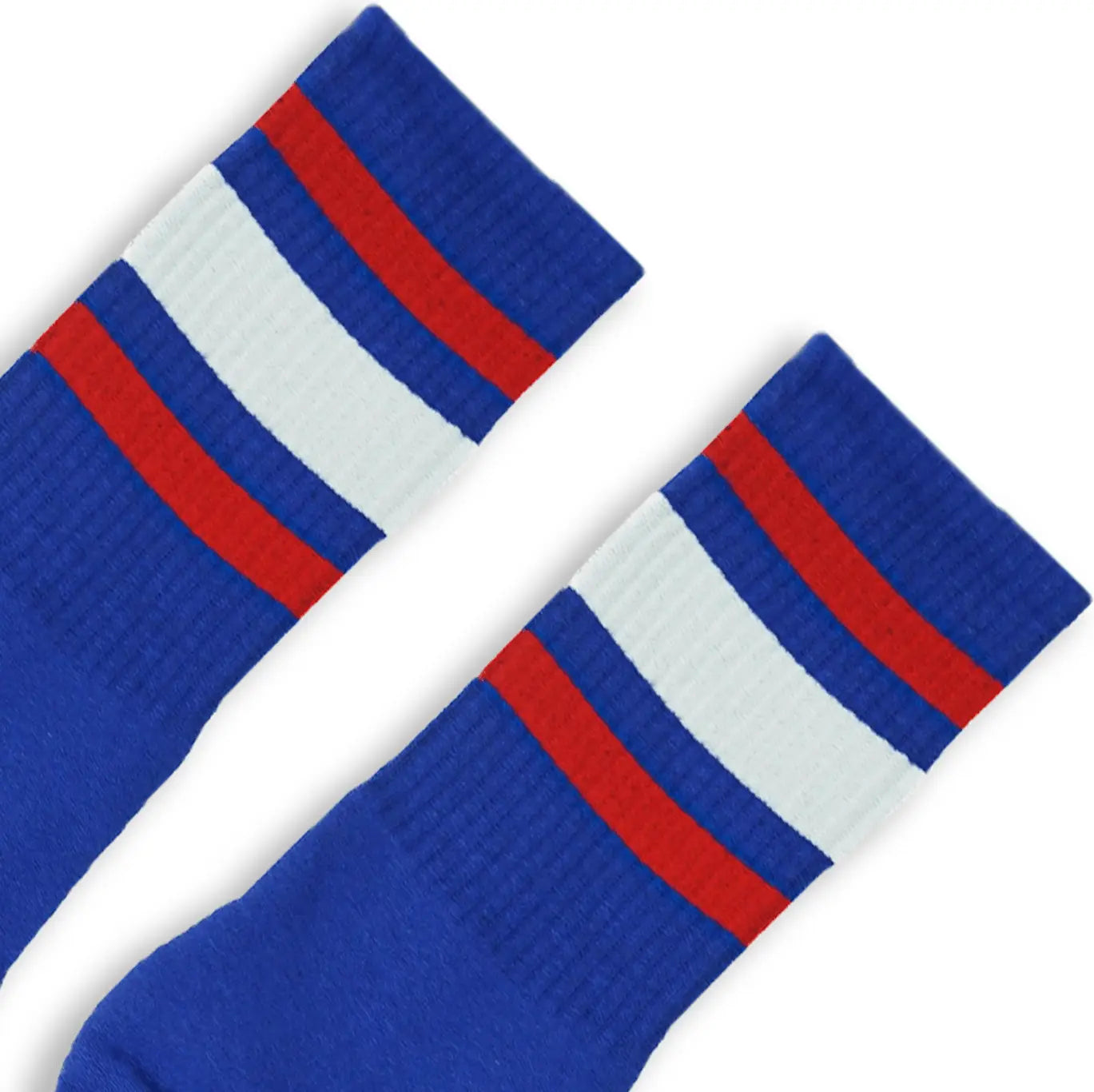 Socco Star Spangled All American Crew Socks - Royal - S/m